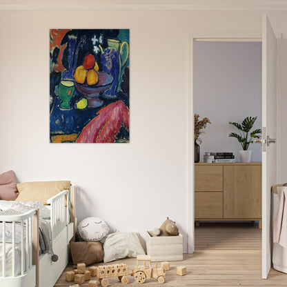 STILL LIFE WITH JUG 1913 - Alexej von Jawlensky Brushed Aluminum Print - 70x100 cm / 28x40 inches | Alexej von Jawlensky Aluminum Print | Alexej von Jawlensky Prints