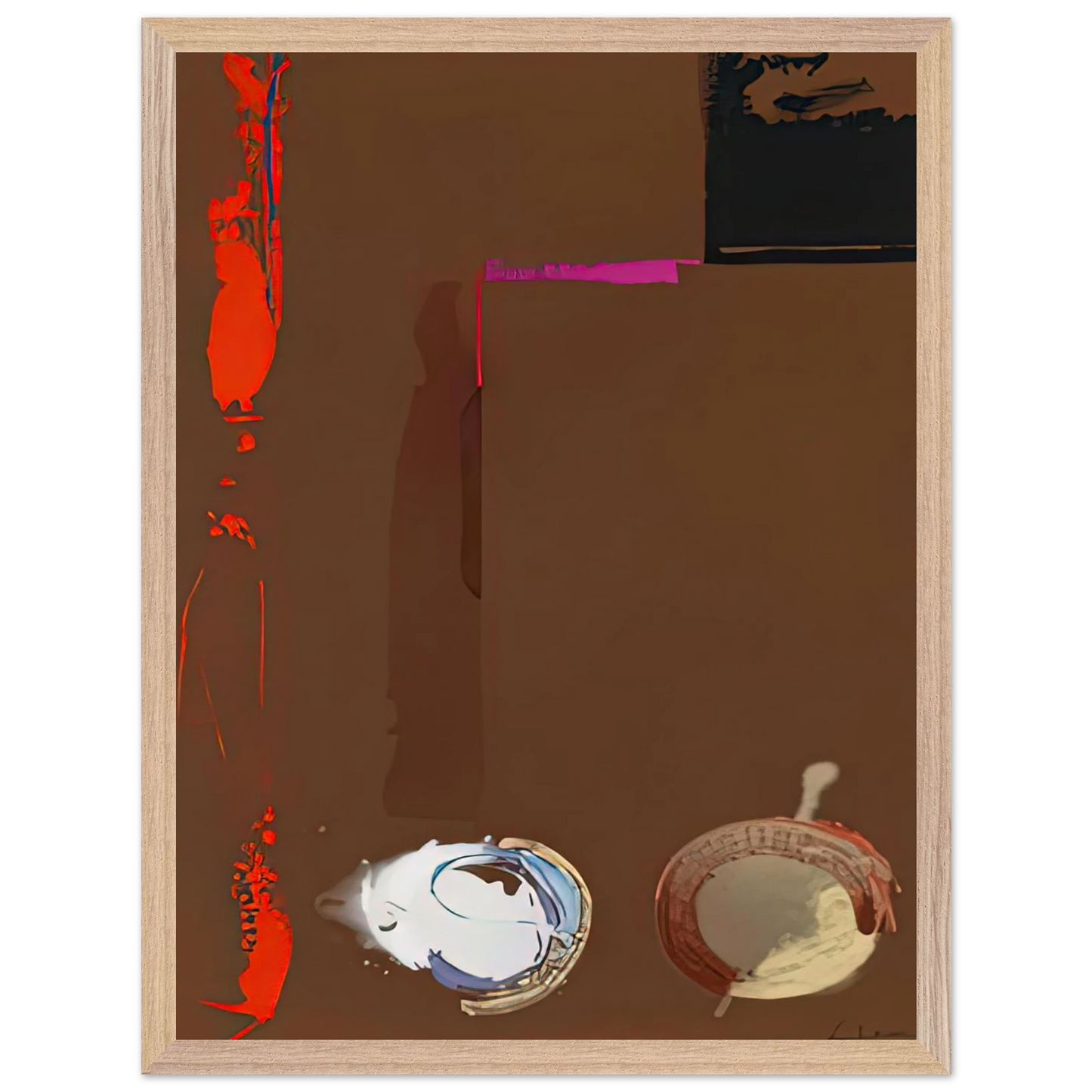 Helen Frankenthaler - Syzygy, 1987- Wall Art - 21x29.7 cm / 8x12" - Premium Wooden Framed Poster With Fine Art Paper-canvas - Wood frame