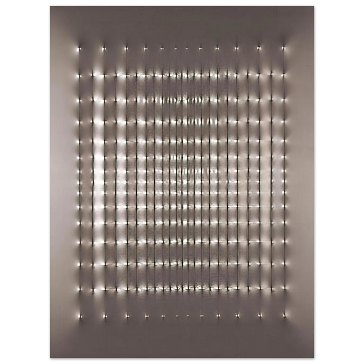 Enrico Castellani - Superficie alluminio - 1969  75x100 cm / 30x40inches Fine Art Poster