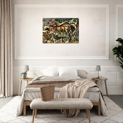 THE SHE WOLF - Jackson Pollock Acrylic Print - 70x100 cm / 28x40″ inches