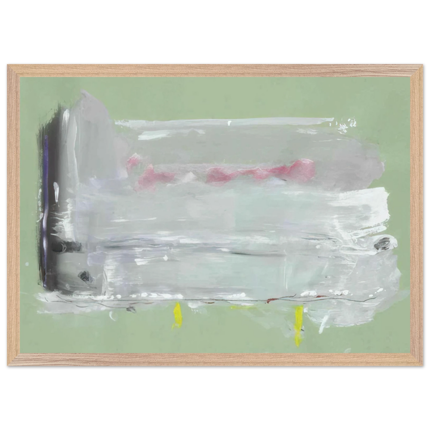 Helen Frankenthaler - Untitled - 1984 Wall art - A3 (29.7 x 42  cm) - Premium Wooden Framed Poster With Fine Art Paper-canvas - Wood frame