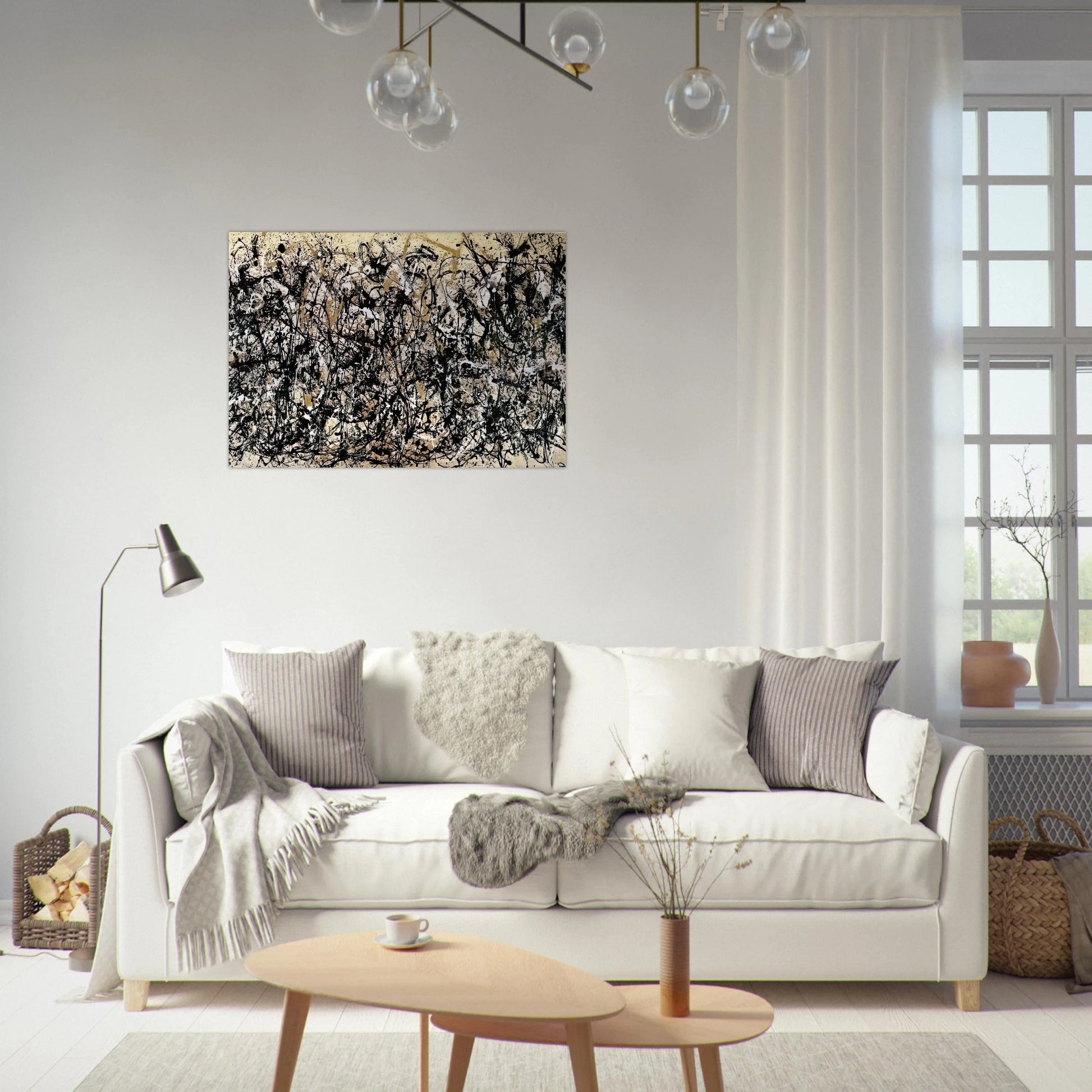NOT_DETECTED_185311 - Jackson Pollock Brushed Aluminum Print - 70x100 cm / 28x40 inches | Jackson Pollock Aluminum Print | Jackson Pollock Prints
