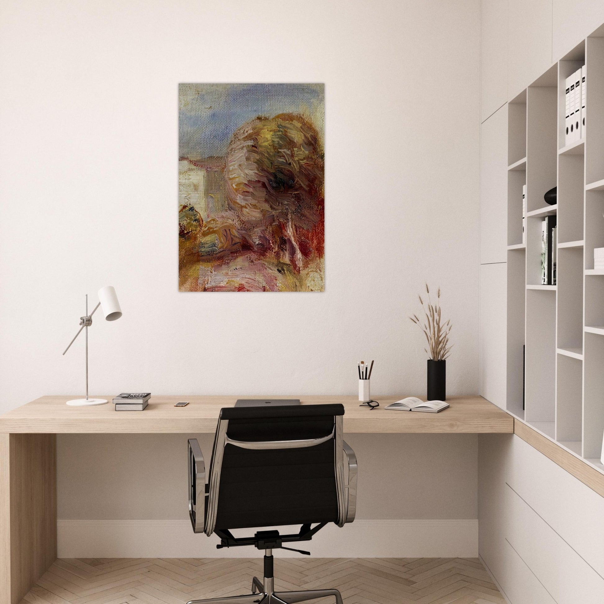 La Poste at Cagnes - Pierre-Auguste Renoir Brushed Aluminum Print - 70x100 cm / 28x40 inches | Pierre-Auguste Renoir Aluminum Print | Pierre-Auguste Renoir Prints