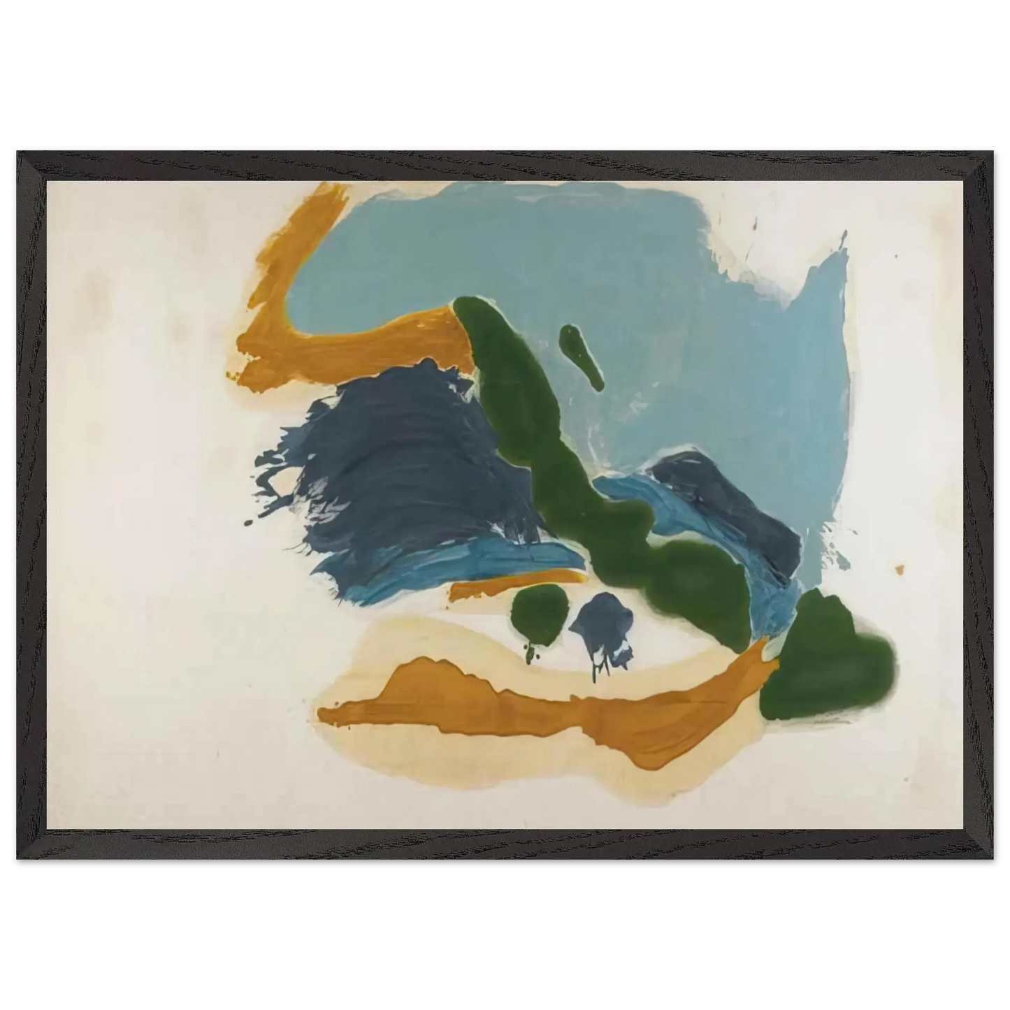 Helen Frankenthaler - Tuscany - 1963 Wall art - 30x40 cm / 12x16 Inches - Premium Wooden Framed Poster With Fine Art Paper - Black frame