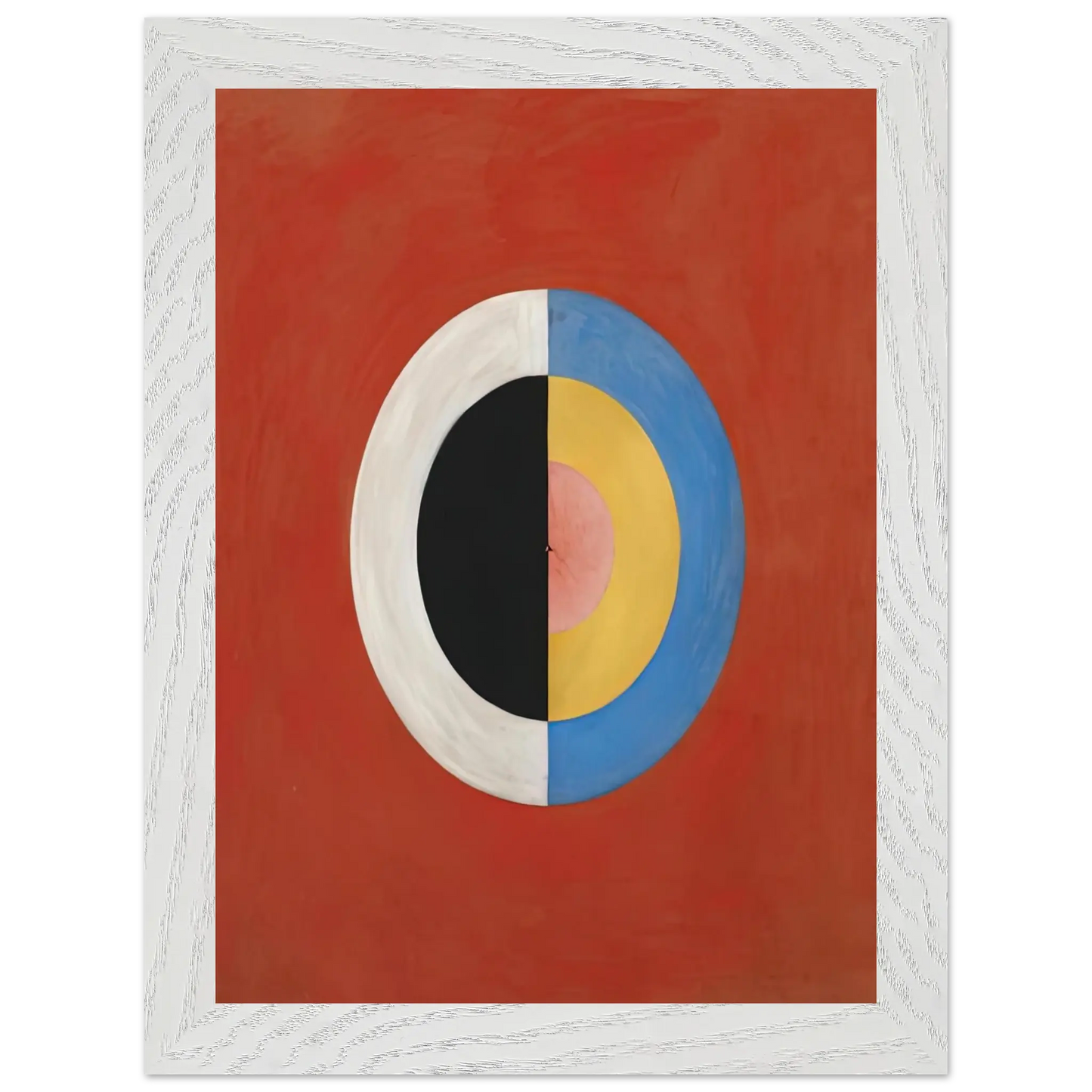 Hilma af Klint - THE SWAN NO 17 1915 0 Wall art - 30x40 cm / 12x16 Inches - Premium Wooden Framed Poster With Fine Art Paper - White frame