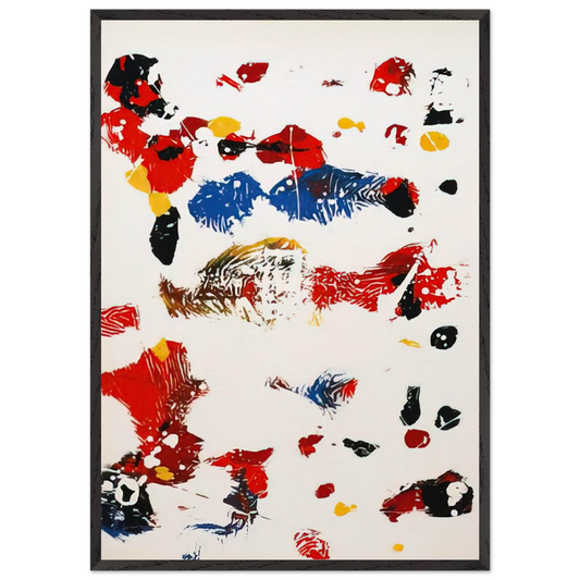 Untitled  SF27S  - Sam Francis 70x100 cm / 28x40 inches Framed Art Print – Black Wooden Frame
