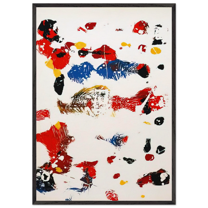 Untitled  SF27S  - Sam Francis 70x100 cm / 28x40 inches Framed Art Print – Black Wooden Frame