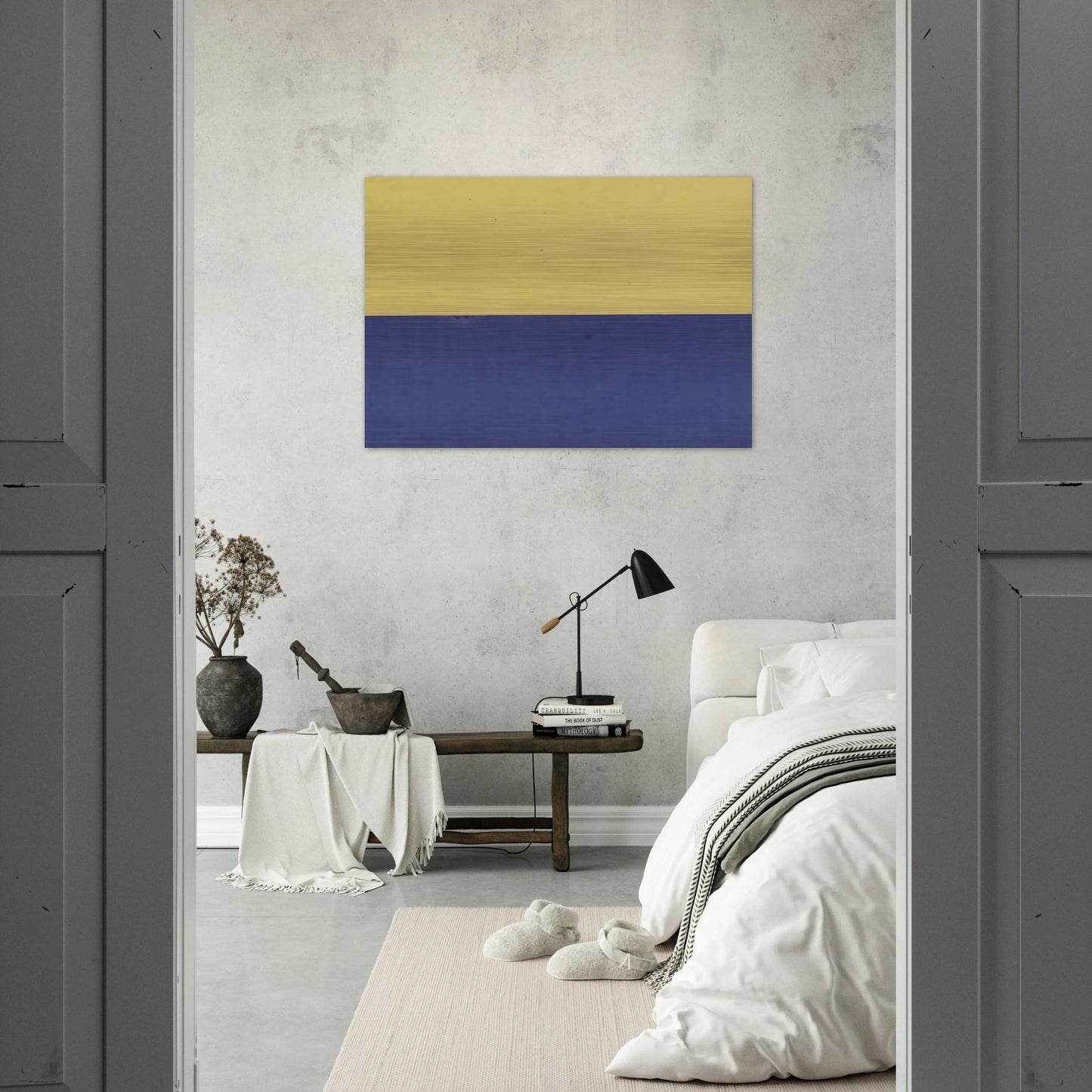 Yellow and Blue - Ellsworth Kelly Brushed Aluminum Print - 70x100 cm / 28x40 inches | Ellsworth Kelly Aluminum Print | Ellsworth Kelly Prints