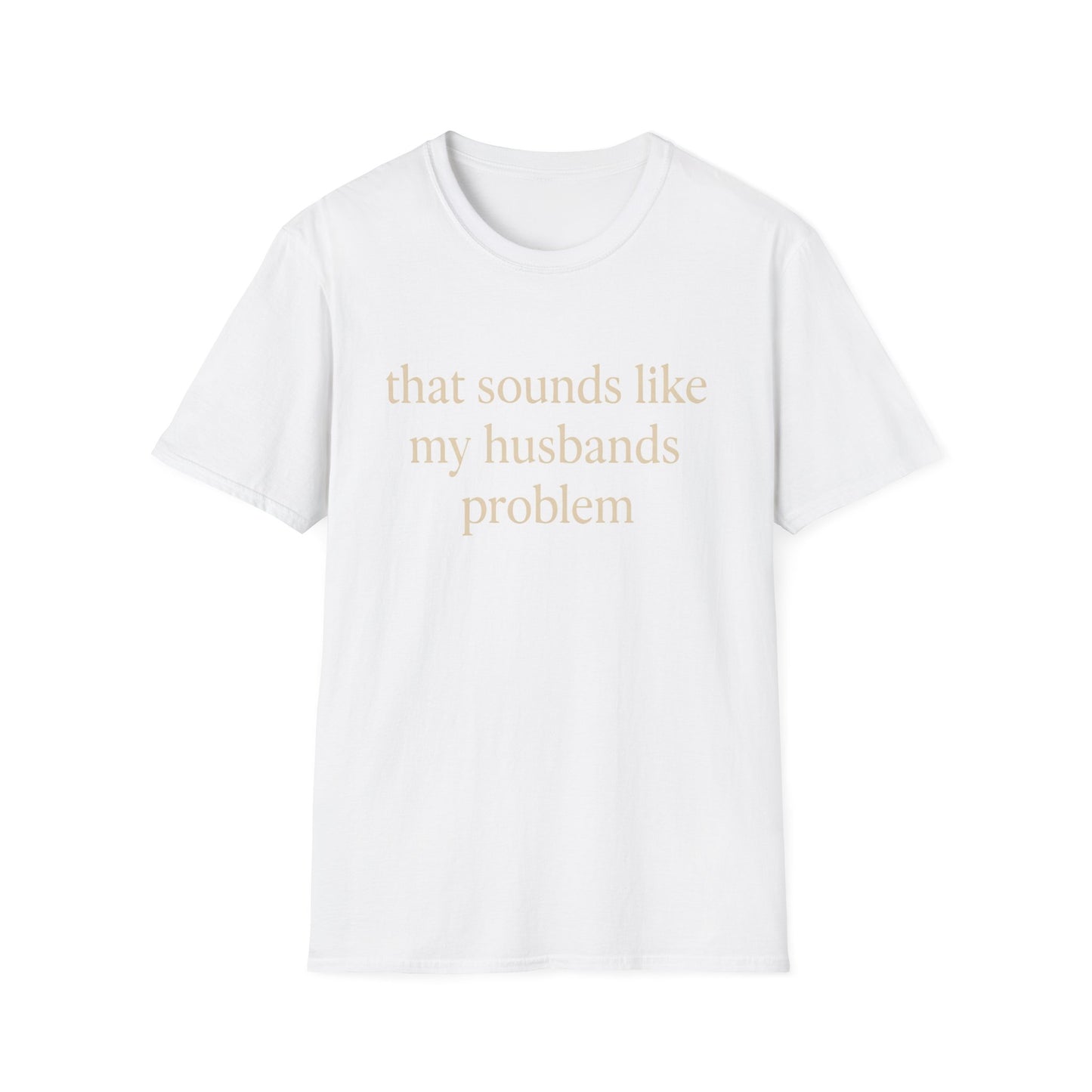 Camiseta divertida para esposa, camiseta con humor sarcástico sobre el matrimonio, camiseta con "Eso suena a problema de mi marido", regalo de aniversario, camiseta gráfica para parejas para mujer
