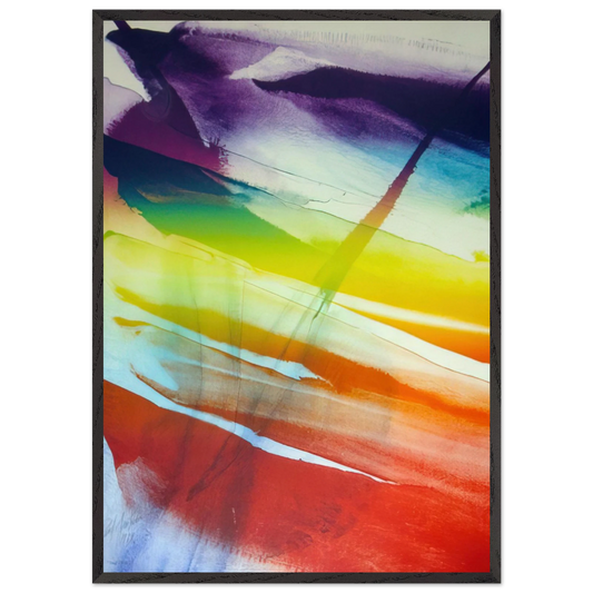 Phenomena Franklin s Kite - Paul Jenkins 70x100 cm / 28x40 inches Framed Art Print – Black Wooden Frame