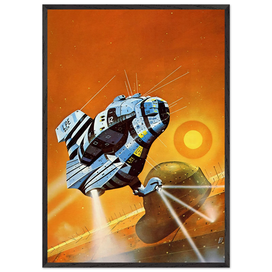 Chris Foss N5 - Chris Foss 70x100 cm / 28x40 inches Framed Art Print – Black Wooden Frame