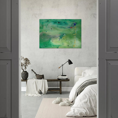 A Green Thought in a Green Shade, 1981- - Helen Frankenthaler Brushed Aluminum Print - 70x100 cm / 28x40 inches | Helen Frankenthaler Aluminum Print | Helen Frankenthaler Prints