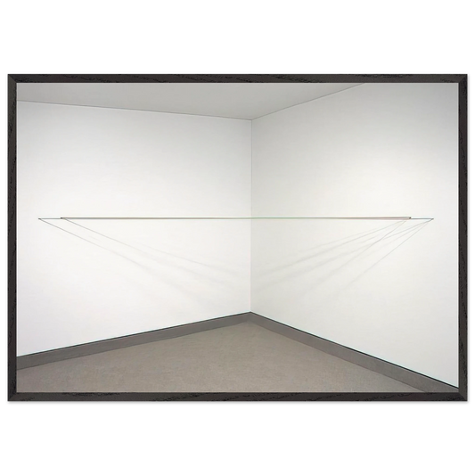 Untitled - 1972 N5 - Fred Sandback 70x100 cm / 28x40 inches Framed Art Print – Black Wooden Frame