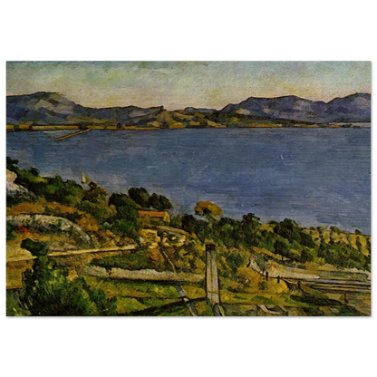 Sea at L'Estaque - Paul Cézanne Brushed Aluminum Print - 70x100 cm / 28x40 inches | Paul Cézanne Aluminum Print | Paul Cézanne Prints