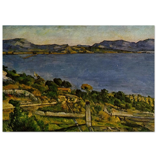Sea at L'Estaque - Paul Cézanne Brushed Aluminum Print - 70x100 cm / 28x40 inches | Paul Cézanne Aluminum Print | Paul Cézanne Prints