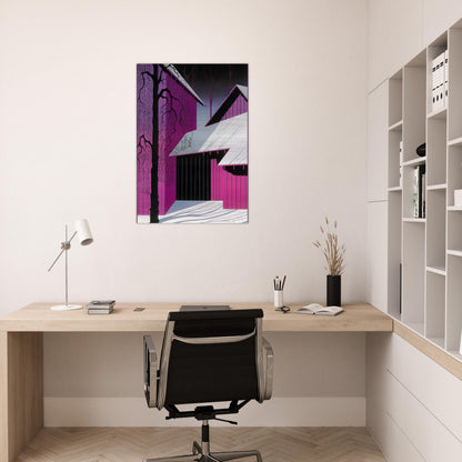 Amethyst - Eyvind Earle Brushed Aluminum Print - 70x100 cm / 28x40 inches | Eyvind Earle Aluminum Print | Eyvind Earle Prints