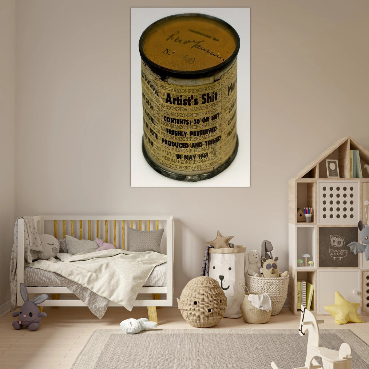 Artist's Shit - Piero Manzoni Art Prints - 100x150 cm / 40x60″ inches | Piero Manzoni Poster | Piero Manzoni Prints