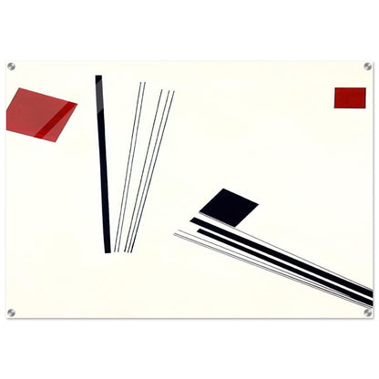 Painting in red and black - 1956 - Lygia Pape Acrylic Print - 70x100 cm / 28x40″ inches