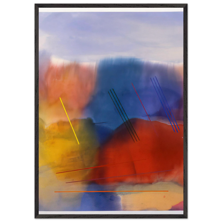 Free Spirit - 1991 - Ronnie Landfield 70x100 cm / 28x40 inches Framed Art Print – Black Wooden Frame