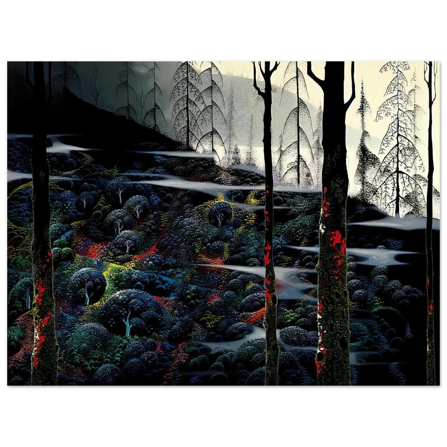 Eyvind Earle - Dawn's First Light  75x100 cm / 30x40inches Fine Art Poster