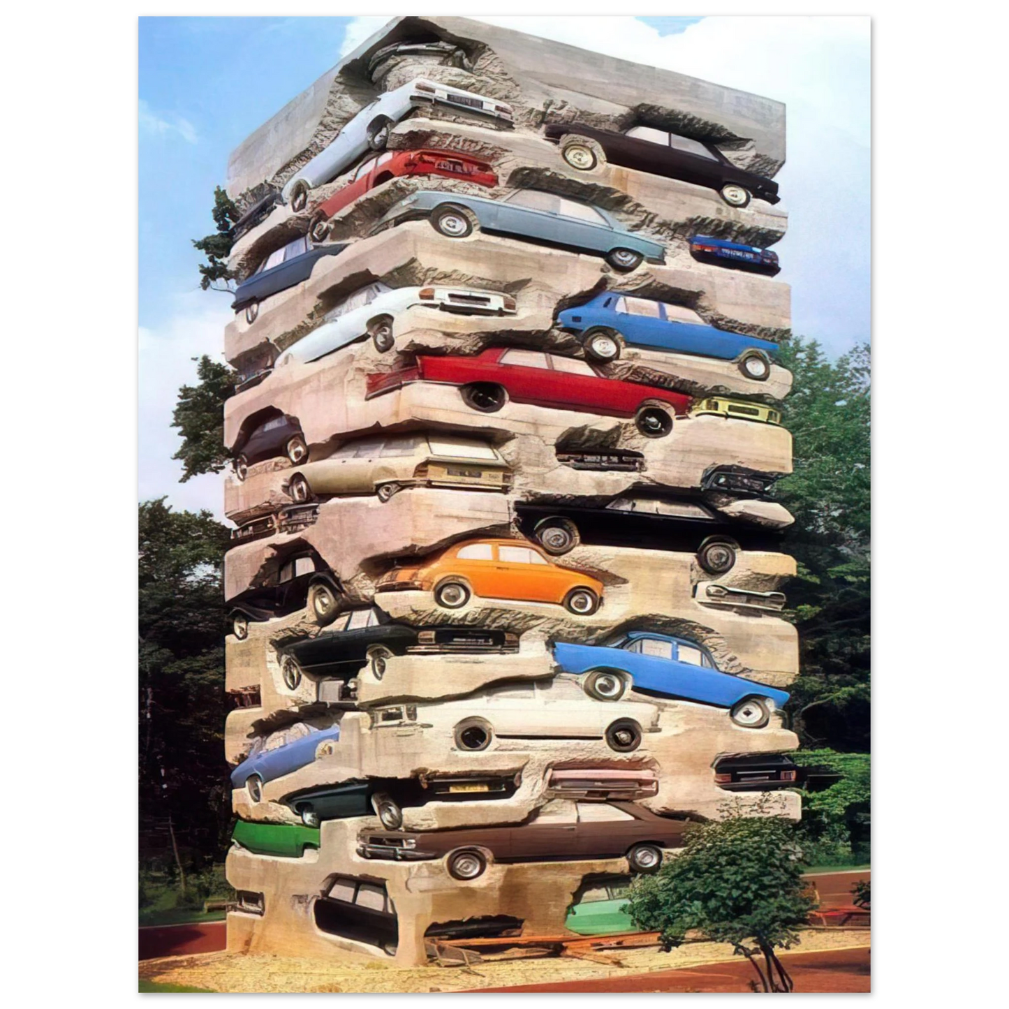Arman - Long-term parking - 1982  75x100 cm / 30x40inches Fine Art Poster