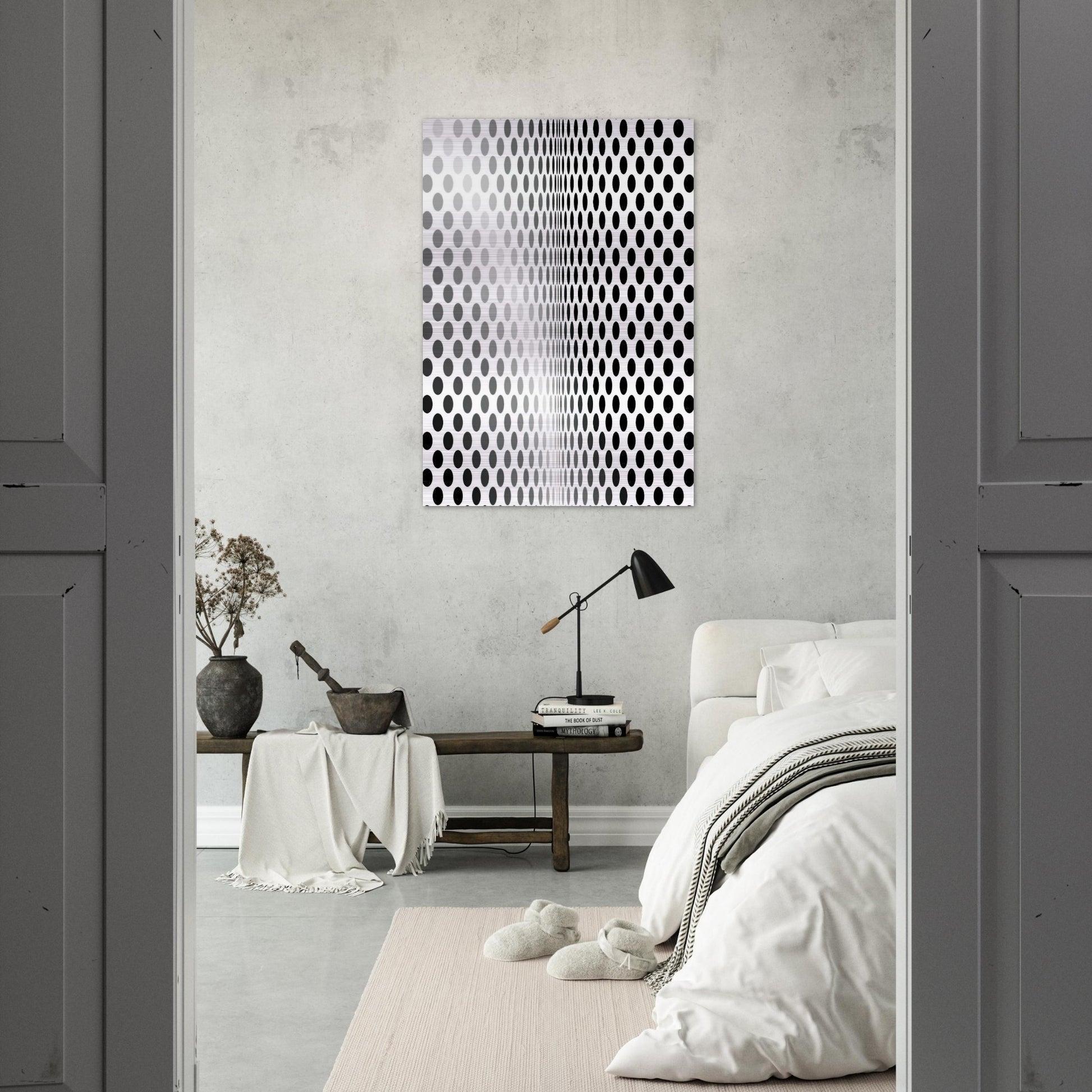 LOSS 1964 - Bridget Riley Brushed Aluminum Print - 70x100 cm / 28x40 inches | Bridget Riley Aluminum Print | Bridget Riley Prints