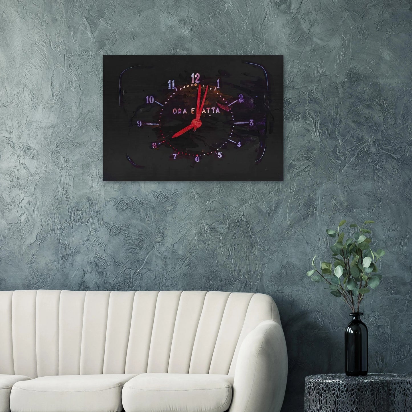 The Exact Time - 1973 - Mario Schifano Brushed Aluminum Print - 70x100 cm / 28x40 inches | Mario Schifano Aluminum Print | Mario Schifano Prints