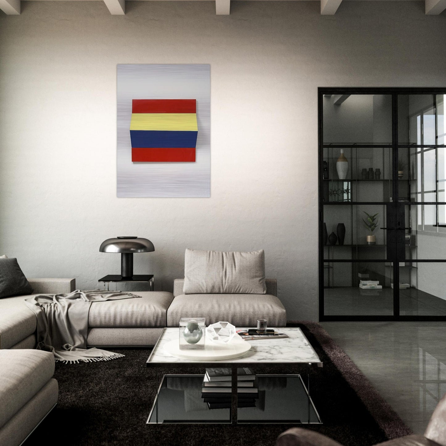 Fold - 1966 - Charlotte Posenenske Brushed Aluminum Print - 70x100 cm / 28x40 inches | Charlotte Posenenske Aluminum Print | Charlotte Posenenske Prints