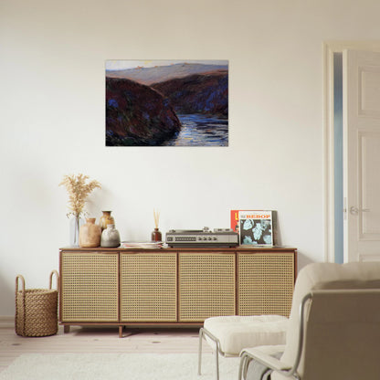 The Creuse Valley, Evening Effect - claude monet Brushed Aluminum Print - 70x100 cm / 28x40 inches | claude monet Aluminum Print | claude monet Prints