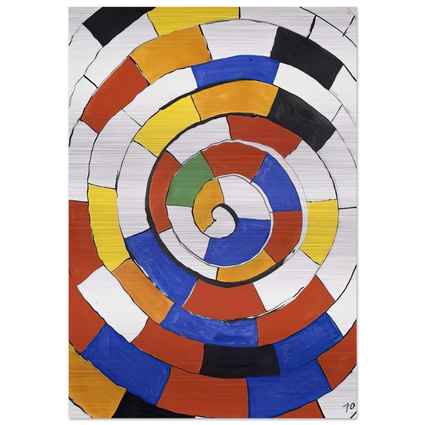 SPIRAL 1970 - Alexander Calder Brushed Aluminum Print - 70x100 cm / 28x40 inches | Alexander Calder Aluminum Print | Alexander Calder Prints