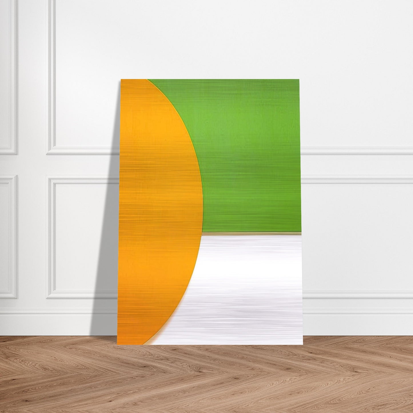 Orange Relief with Green - Ellsworth Kelly Brushed Aluminum Print - 70x100 cm / 28x40 inches | Ellsworth Kelly Aluminum Print | Ellsworth Kelly Prints