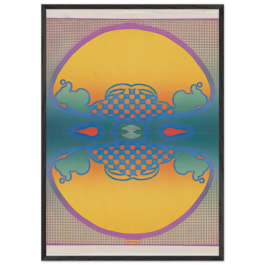 1 2 3 INFINITY THE CONTEMPORARIES 1967 - Peter Max 70x100 cm / 28x40 inches Framed Art Print – Black Wooden Frame