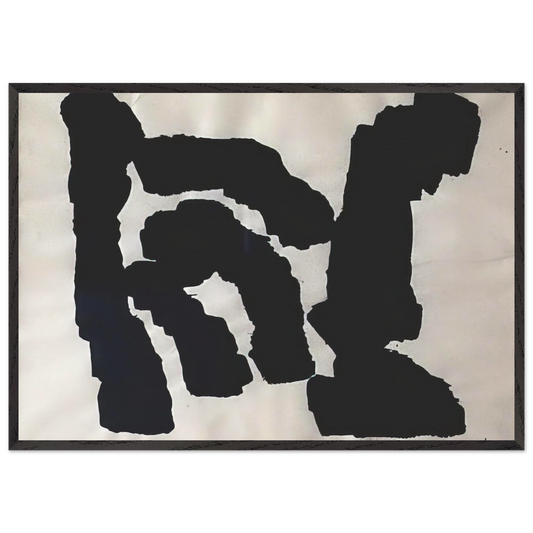 Untitled N11 - Marcel Barbeau 70x100 cm / 28x40 inches Framed Art Print – Black Wooden Frame