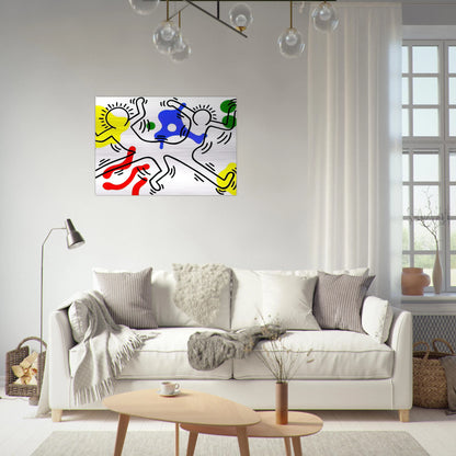 UNTITLED 1986 - Keith Haring Brushed Aluminum Print - 70x100 cm / 28x40 inches | Keith Haring Aluminum Print | Keith Haring Prints