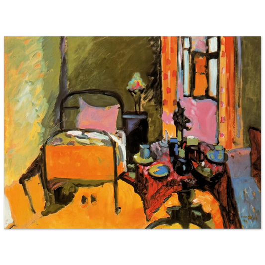 Wassily Kandinsky - BEDROOM IN AINTMILLERSTRASSE 1909  75x100 cm / 30x40inches Fine Art Poster