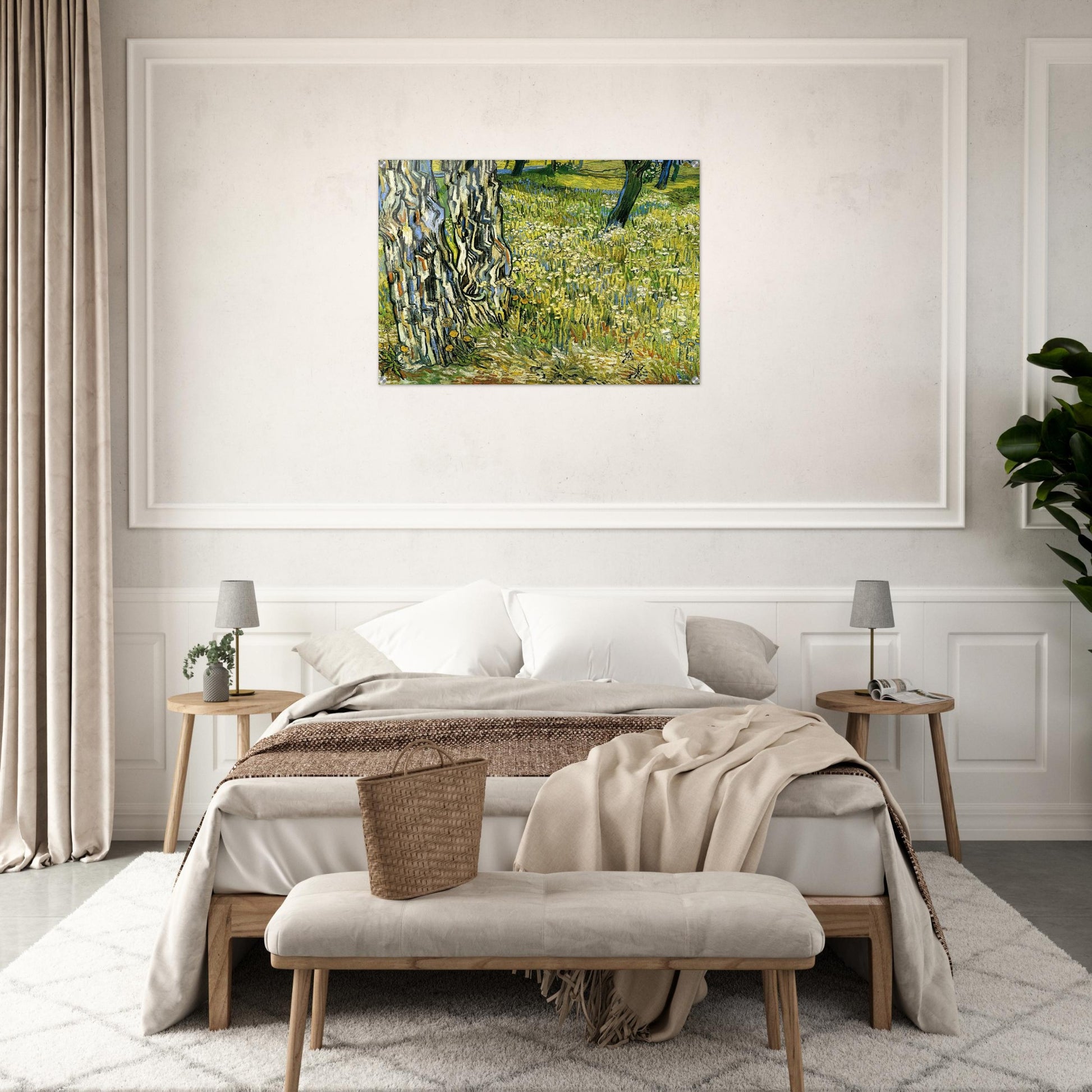 Tree Trunks in the Grass - Vincent van Gogh Acrylic Print - 70x100 cm / 28x40″ inches