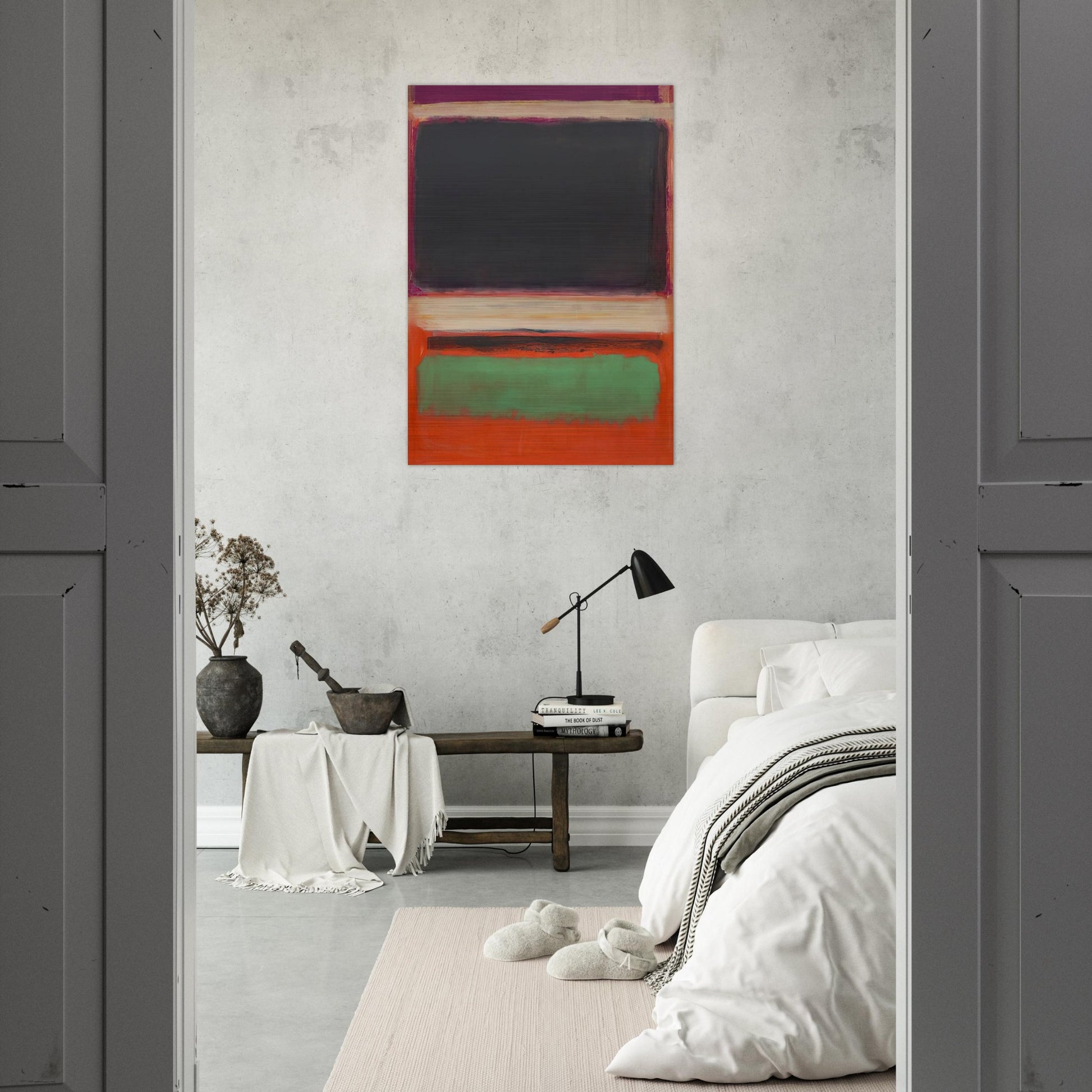 No.3No.13 Magenta, Black, Green on Orange - 1949 - Mark Rothko Brushed Aluminum Print - 70x100 cm / 28x40 inches | Mark Rothko Aluminum Print | Mark Rothko Prints