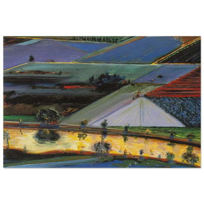 Farm Channel - 1996 - Wayne Thiebaud Art Prints - 100x150 cm / 40x60″ inches | Wayne Thiebaud Poster | Wayne Thiebaud Prints
