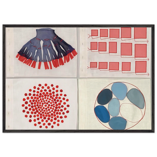 Untitled 3 N3 - Louise Bourgeois 70x100 cm / 28x40 inches Framed Art Print – Black Wooden Frame