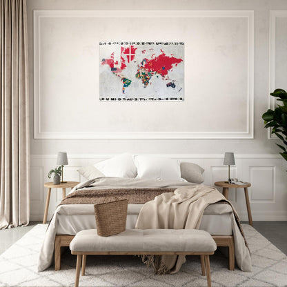 MAPPA 1983 - Alighiero Boetti Acrylic Print - 70x100 cm / 28x40″ inches | Alighiero Boetti Wall Art | Alighiero Boetti Prints