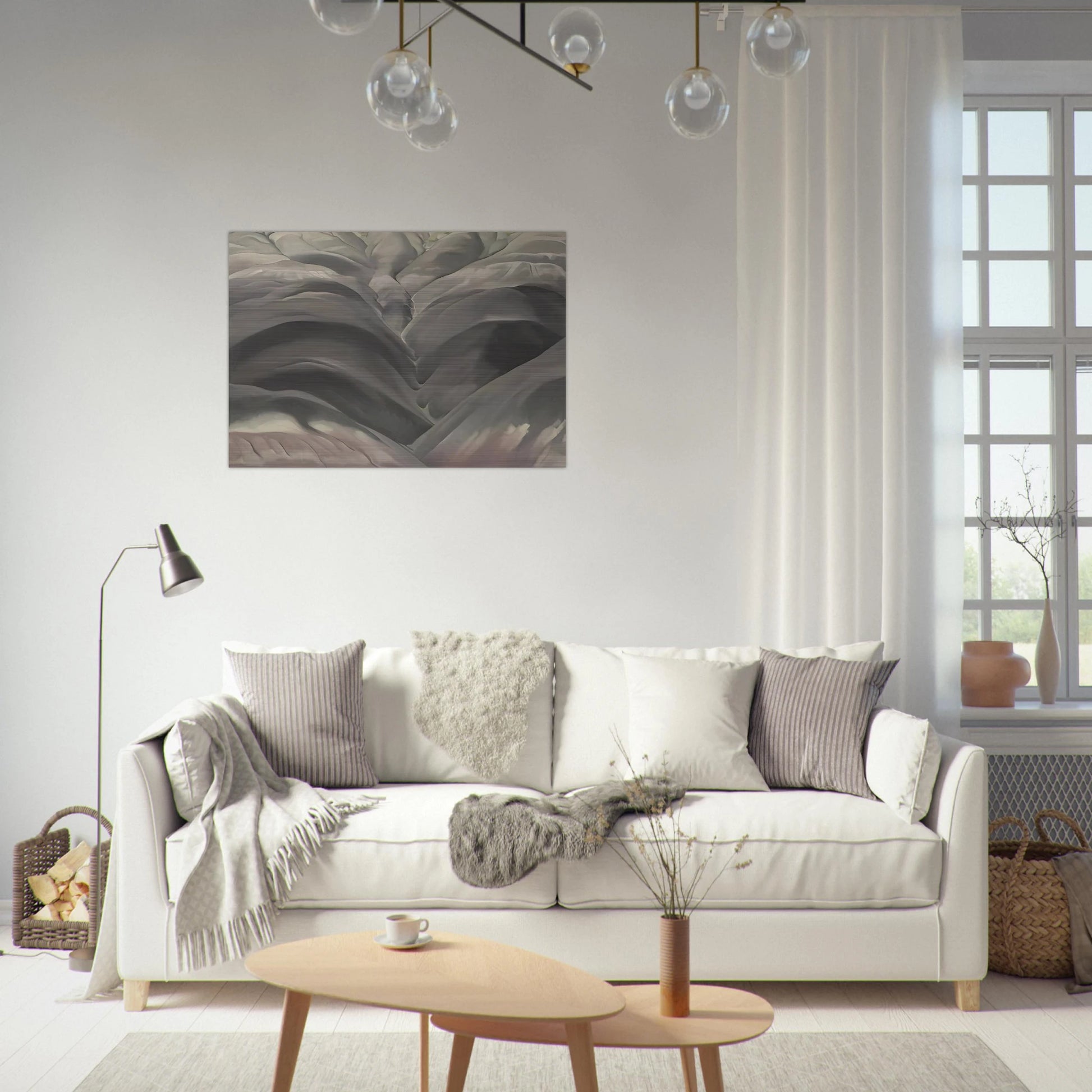 Black Place I - Georgia O'Keeffe Brushed Aluminum Print - 70x100 cm / 28x40 inches | Georgia O'Keeffe Aluminum Print | Georgia O'Keeffe Prints