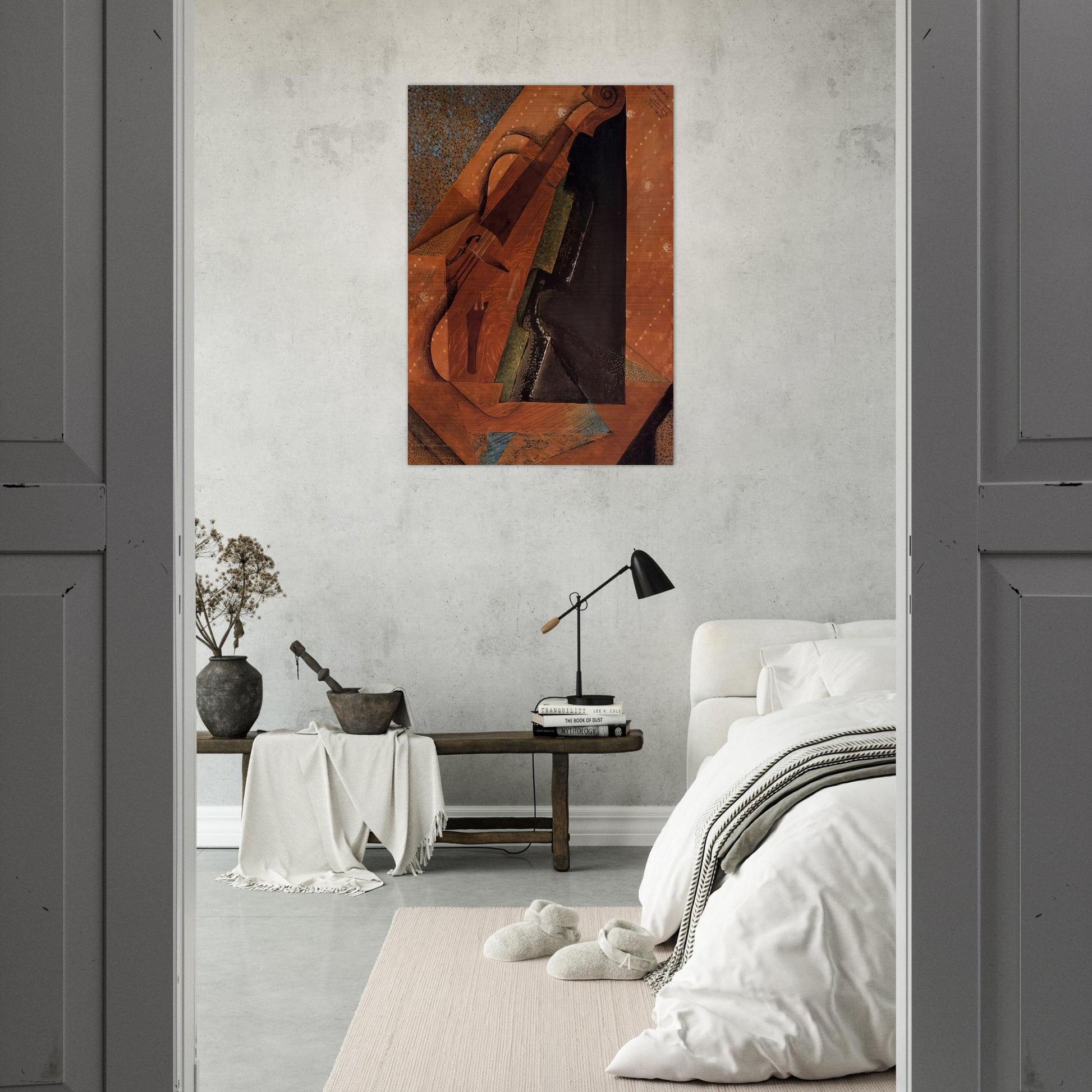 THE VIOLIN 1914 - Juan Gris Brushed Aluminum Print - 70x100 cm / 28x40 inches | Juan Gris Aluminum Print | Juan Gris Prints