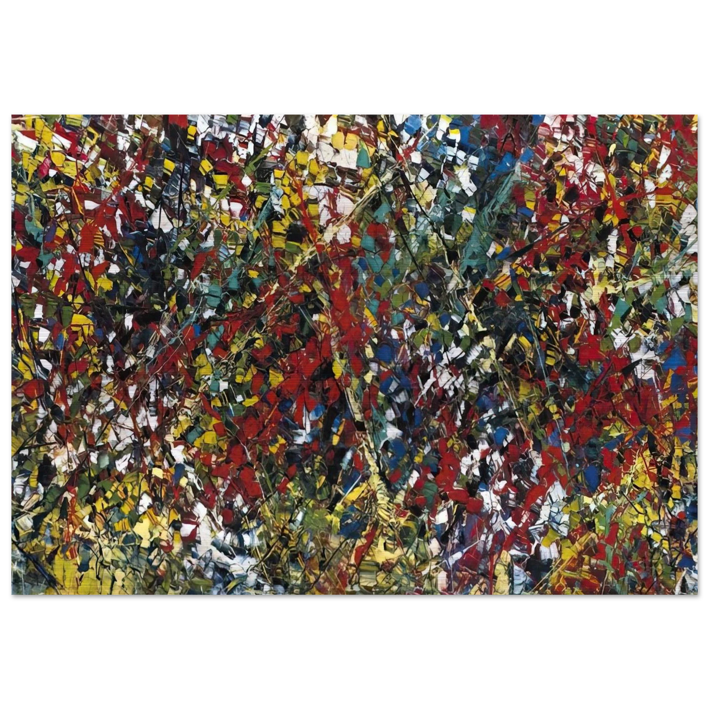 Composition - Jean-Paul Riopelle Brushed Aluminum Print - 70x100 cm / 28x40 inches | Jean-Paul Riopelle Aluminum Print | Jean-Paul Riopelle Prints