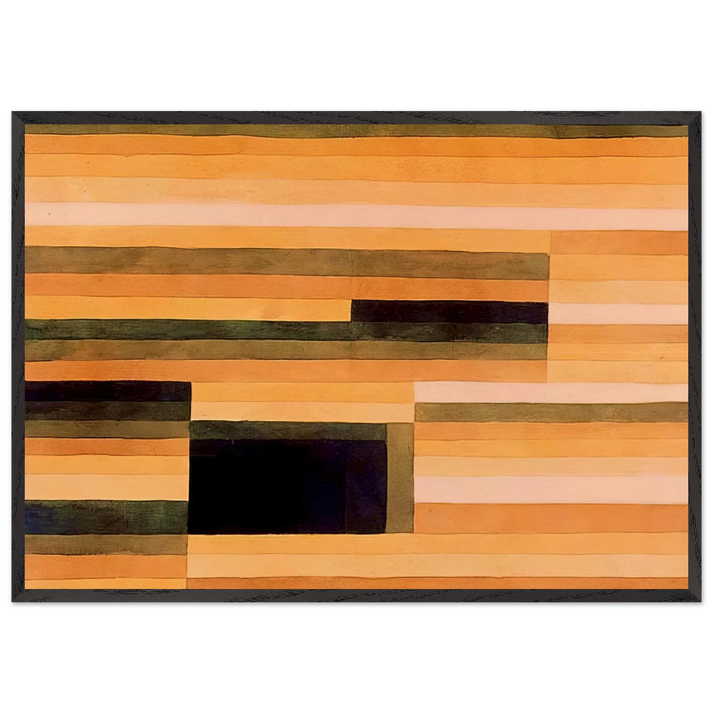 ROCK CHAMBER 1929 - Paul Klee 70x100 cm / 28x40 inches Framed Art Print – Black Wooden Frame