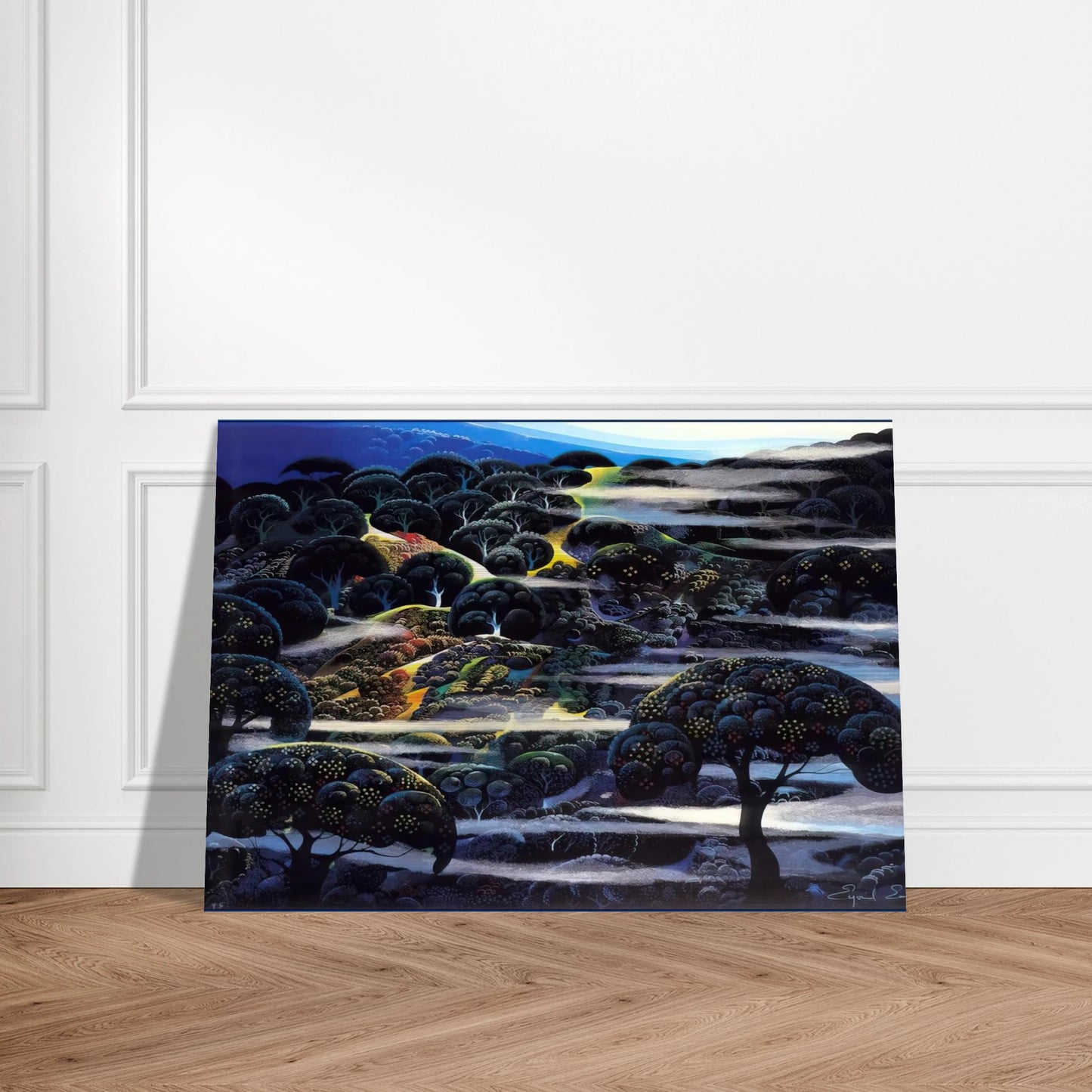 Garden of Eden - Eyvind Earle Brushed Aluminum Print - 70x100 cm / 28x40 inches | Eyvind Earle Aluminum Print | Eyvind Earle Prints