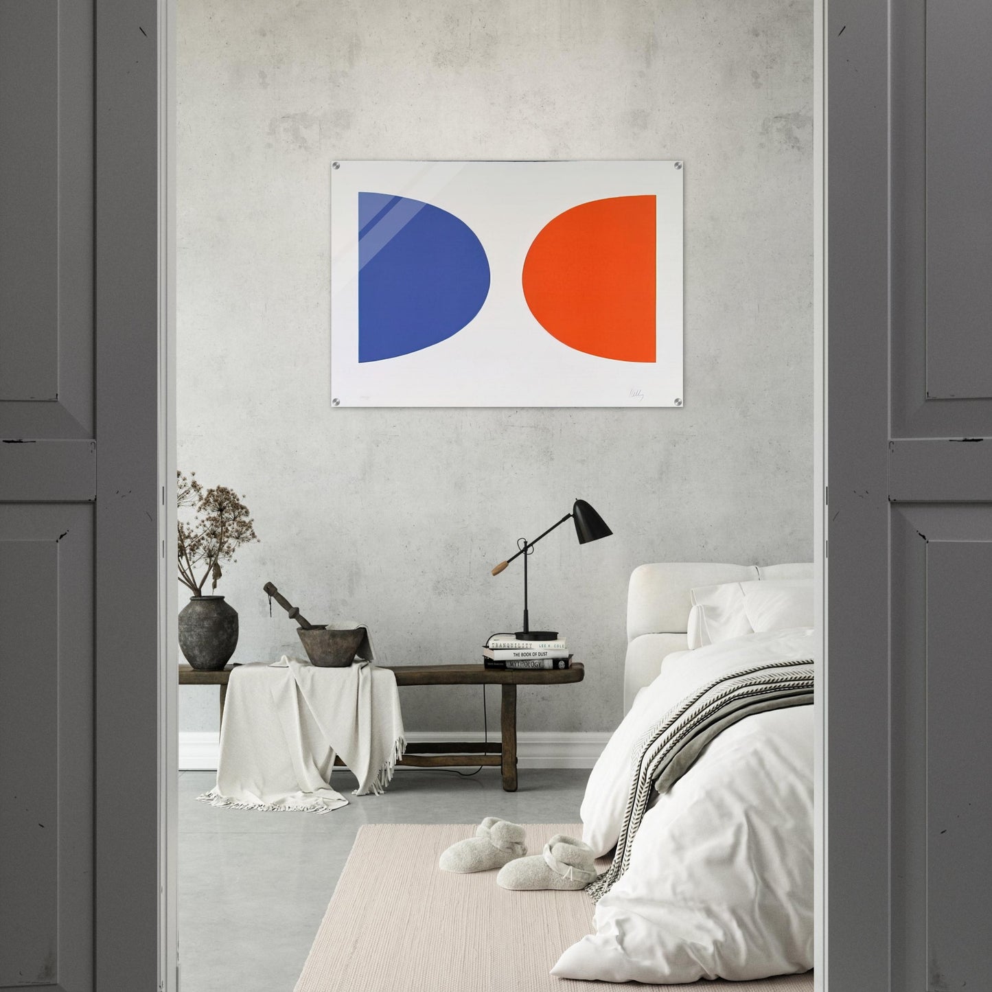 Blue and Orange from Suite of Twenty-Seven Color Lithographs - Ellsworth Kelly Acrylic Print - 70x100 cm / 28x40″ inches