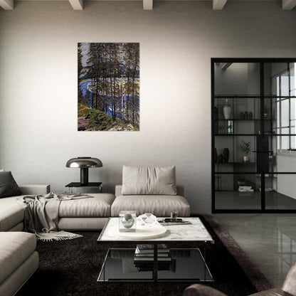 Synthetic Blue St. John - 2000 - Neil Welliver Brushed Aluminum Print - 70x100 cm / 28x40 inches | Neil Welliver Aluminum Print | Neil Welliver Prints