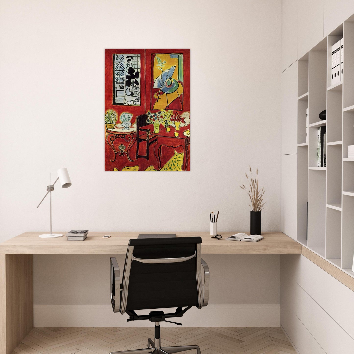 LARGE RED INTERIOR 1948 - Henri Matisse Brushed Aluminum Print - 70x100 cm / 28x40 inches | Henri Matisse Aluminum Print | Henri Matisse Prints