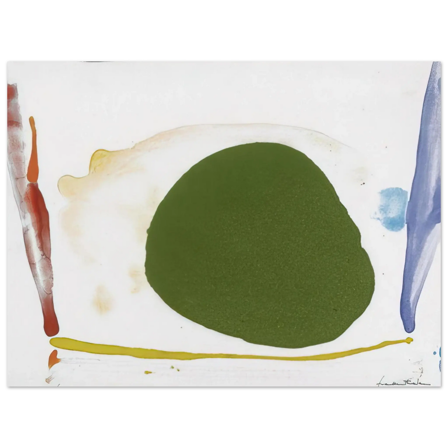 Helen Frankenthaler - Thanksgiving Day - 1973 Wall art - 25x60 cm / 10x24 Inches - Fine Art Poster - -