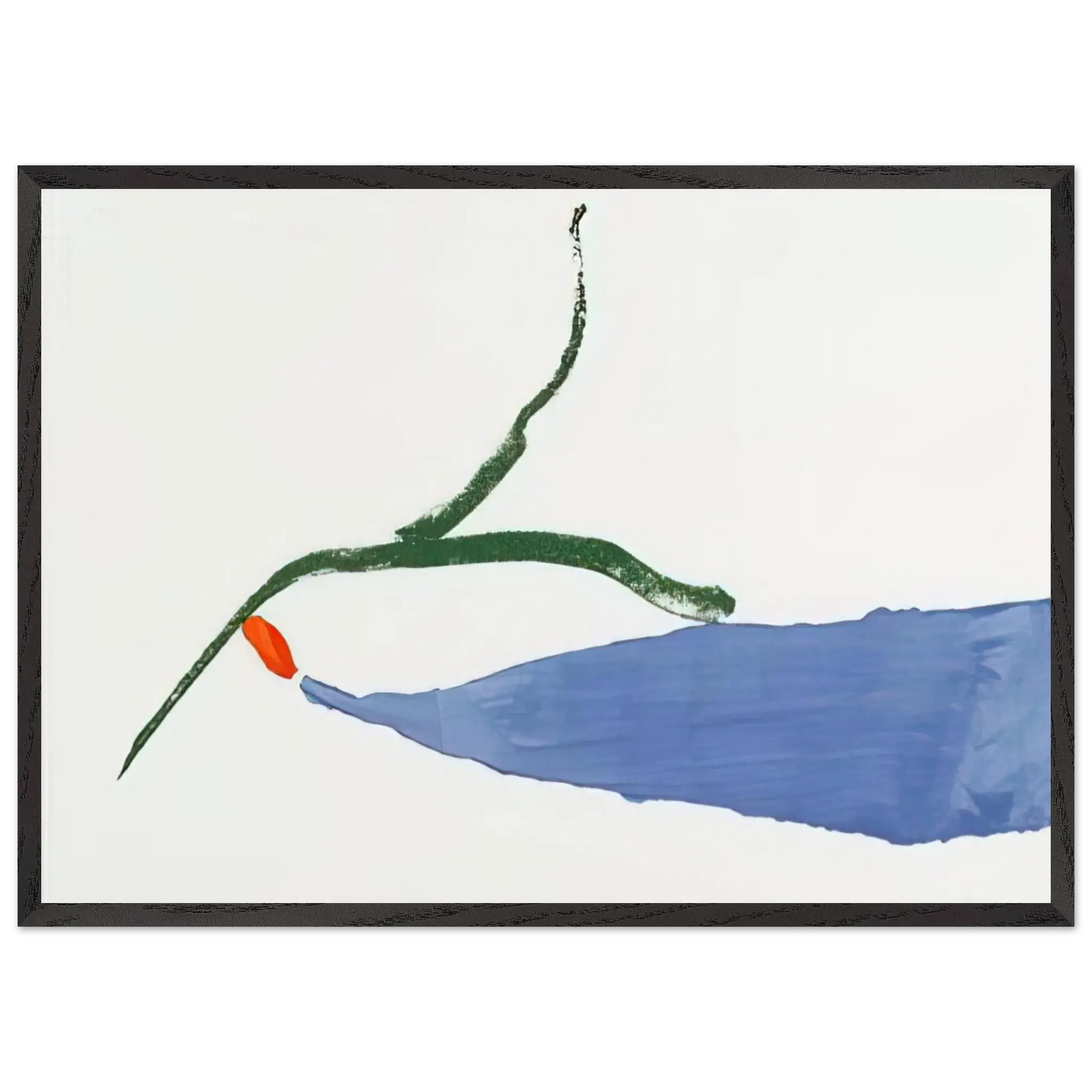 Helen Frankenthaler - A Little Zen - 1970 Wall art - 28x43  cm / XL (11x17 Inches) - Premium Wooden Framed Poster With Fine Art Paper - Black frame